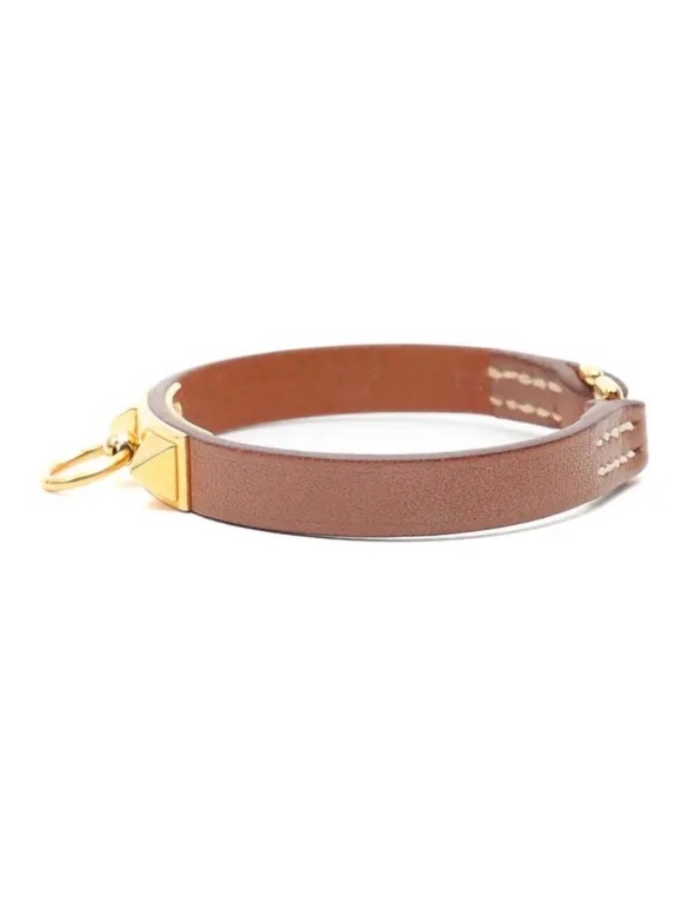 Hermes Rivale Mini Leather Bracelet with Gold Hardware - Picture 3 of 7